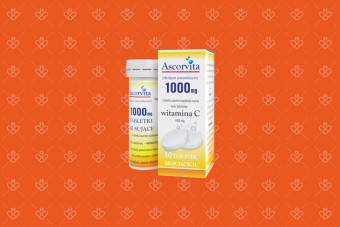 Ascorvita, lek z witaminą C 1000 mg, 10 tabletek musujących