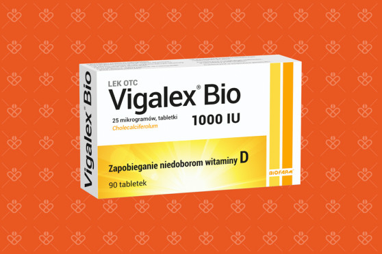Vigalex Bio 1000, witamina D3 1000 lek tabletki od 6 lat