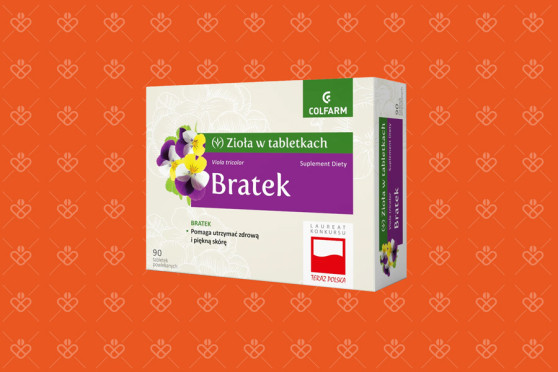 Bratek tabletki, 90 sztuk, preparat na skórę, trądzik