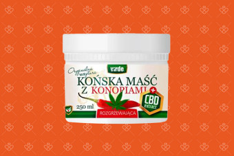 Końska maść z konopiami i CBD rozgrzewająca, 250 ml