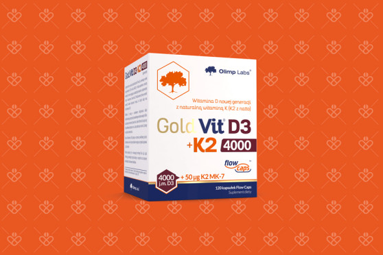 Olimp Gold Vit D3 K2 4000, witamina D3 i K2 w oleju lnianym, 120 kapsułek