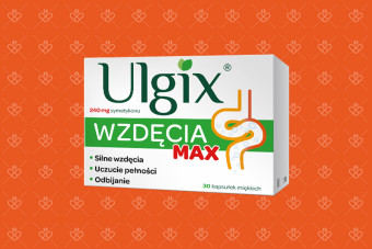 Ulgix Wzdęcia Max, kapsułki na wzdęcia, simetikon na wzdęcia, symetykon duża dawka