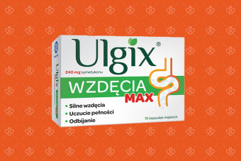 Ulgix Wzdęcia Max, symetykon 240 mg, 15 kapsułek