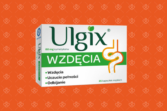 Ulgix Wzdęcia, symetykon 80 mg, 25 kapsułek