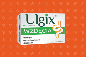 Ulgix Wzdęcia, 100 kapsułek, symetykon 80 mg na wzdęcia