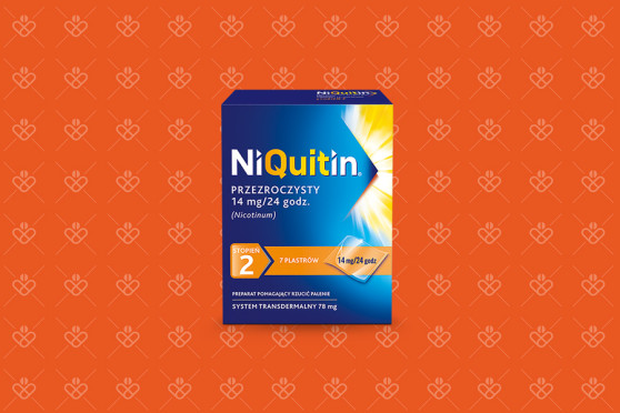 NiQuitin Plastry 14 mg/24 h, 7 sztuk, lek na rzucenie palenia, stopień 2