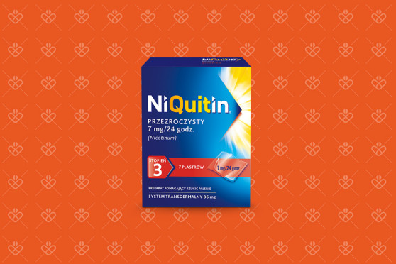 NiQuitin Plastry 7 mg/24 h, 7 sztuk, lek na rzucenie palenia, stopień 3