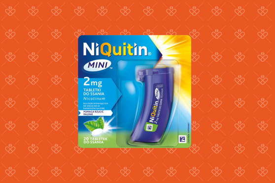 NiQuitin MINI 2 mg, 20 tabletek dla palaczy, smak miętowy