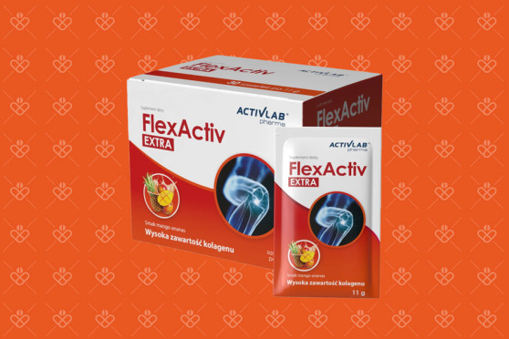 FlexActiv Extra, saszetki na stawy z kolagenem, proszek, smak mango ananas, 30 sztuk