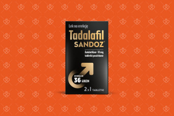 Tadalafil Sandoz 10 mg, lek na erekcje bez recepty, 2 tabletki powlekane