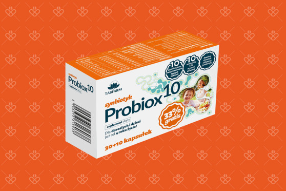 Probiox 10, probiotyk 10 szczepów i prebiotyk, 40 kapsułek