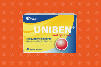 Uniben pastylki na gardło cytrynowe 30 sztuk