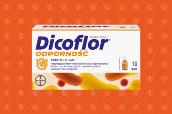 Dicoflor Odporność - probiotyk z cynkiem i witaminami do picia w fiolkach dla dzieci i dorosłych