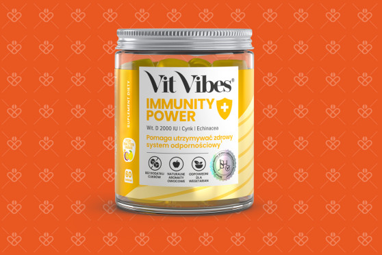 Vit Vibes Immunity Power, wit. D3, C, cynk i echinacea - żelki na odporność, 60 sztuk