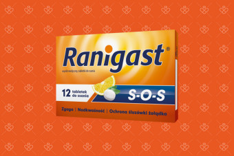 Ranigast S.O.S, tabletki na zgagę, 12 tabletek do ssania