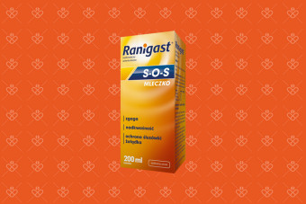 Ranigast mleczko na zgagę, 200 ml, ranigast do picia, zawiesina
