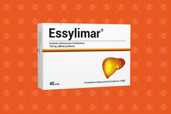 Essylimar, tabletki na wątrobę, połączenie fosfolipidów i sylimaryny, 40 tabletek, Herbapol