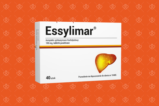 Essylimar, tabletki na wątrobę, połączenie fosfolipidów i sylimaryny, 40 tabletek, Herbapol