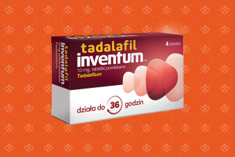 Tadalafil Inventum - lek na potencję z tadalafilem 10 mg, opakowanie 4 tabletki