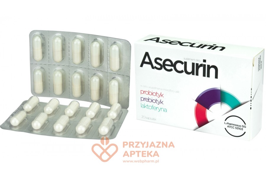 Asecurin, 20 kapsułek, probiotyk