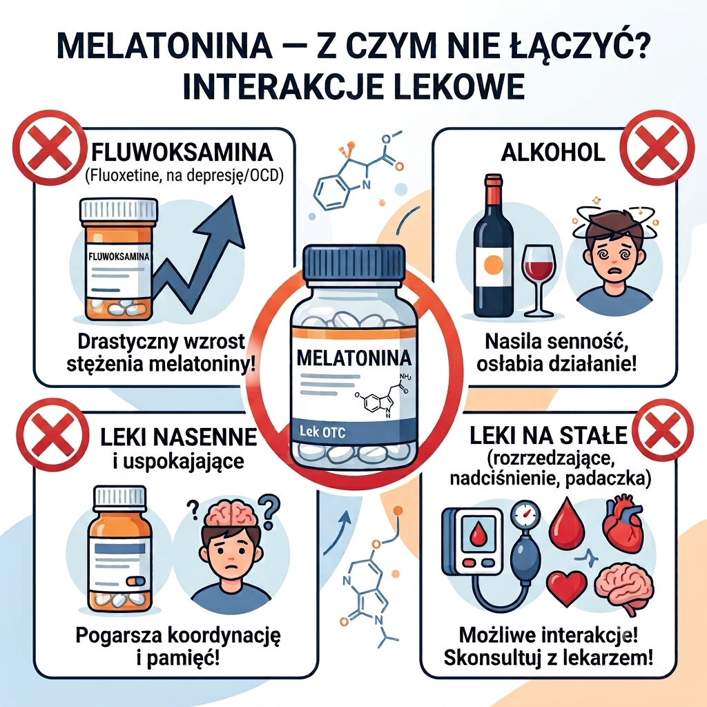 Melatonina interkacje z lekami