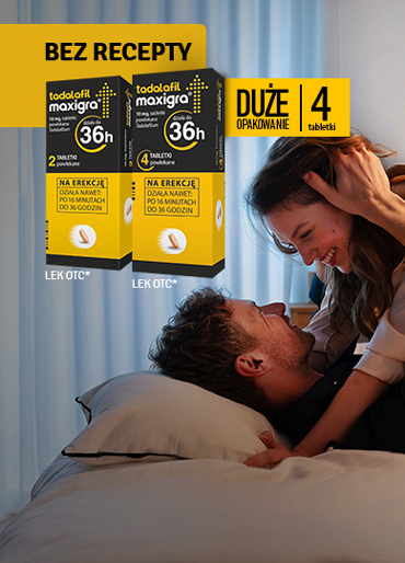 Tadalafil Maxigra bez recepty – opakowanie 2 i 4 tabletki